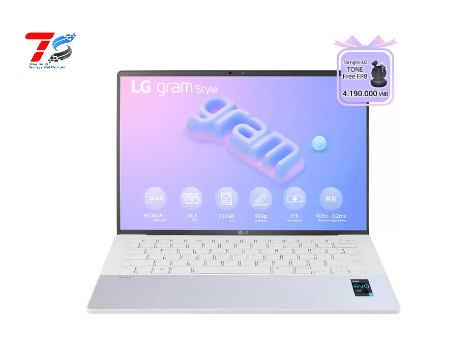 Laptop LG Gram Style 2023 14Z90RS-G.AH54A5 (Core i5-1340P | 16GB | 512GB |14-inch WQXGA+ | Win 11 | Trắng)